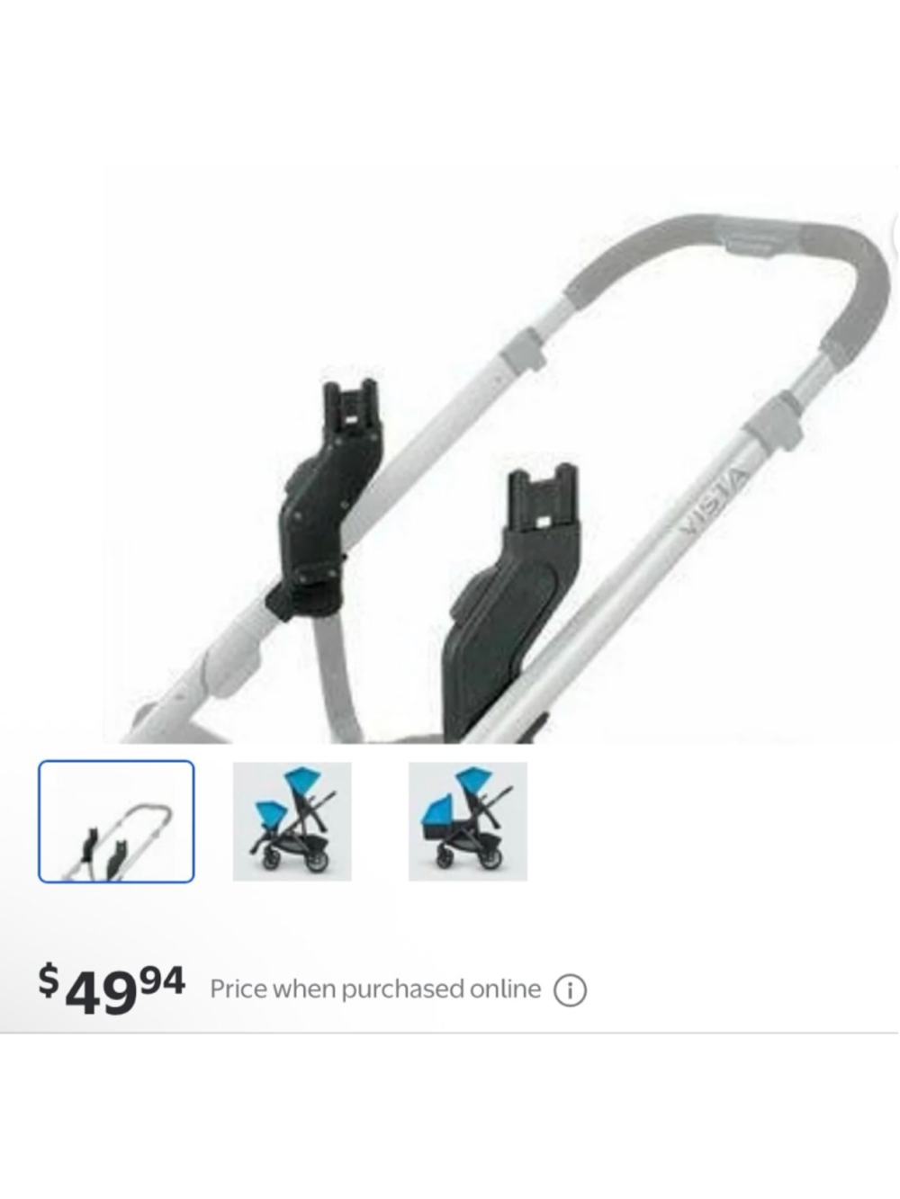 NEW Baby UPPABABY Black Upper Adapters
